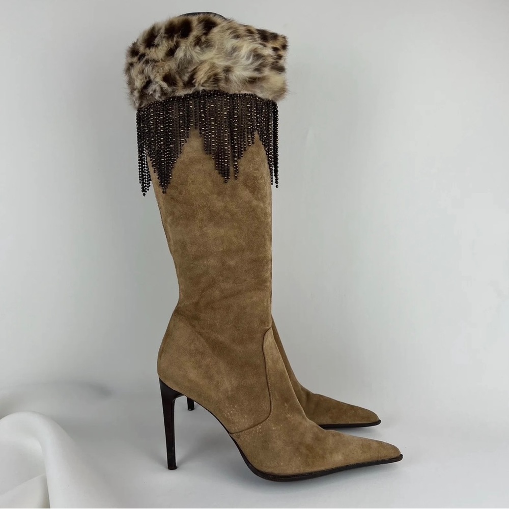 Vintage Le Silla Fur Boots